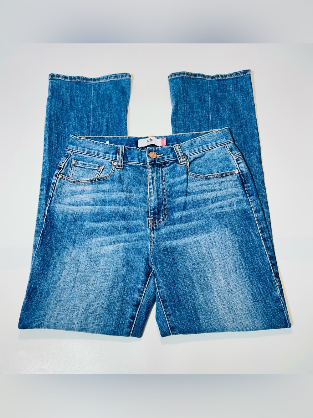 CAbi jeans High Rise Bootcut jeans medium wash stretchy women size 4 long / tall